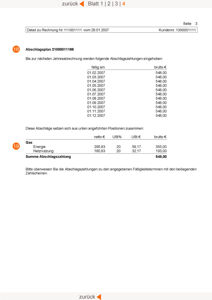 Gasrechnung